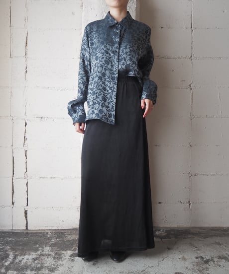 Shadow Pattern Satin Shirt DBL