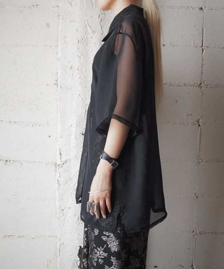 Basic Sheer S/S Shirt BK