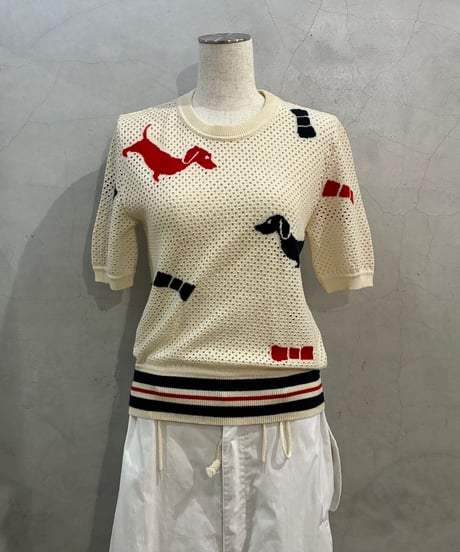 THOM BROWNE Hector S/S Cashmere Knit IV