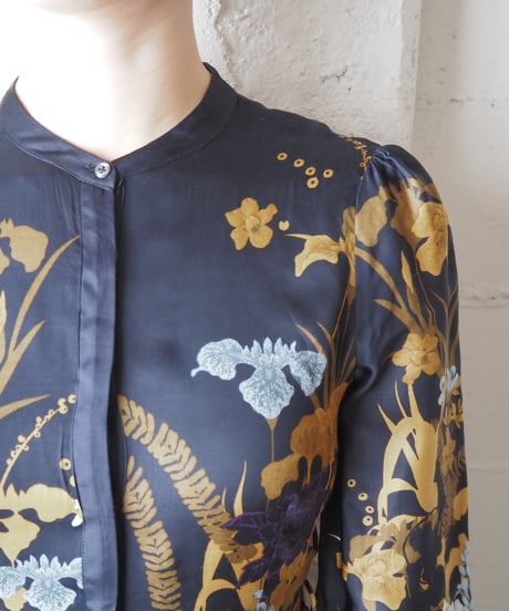 Massimo Dutti Floral Print Shirt Dress BKYE