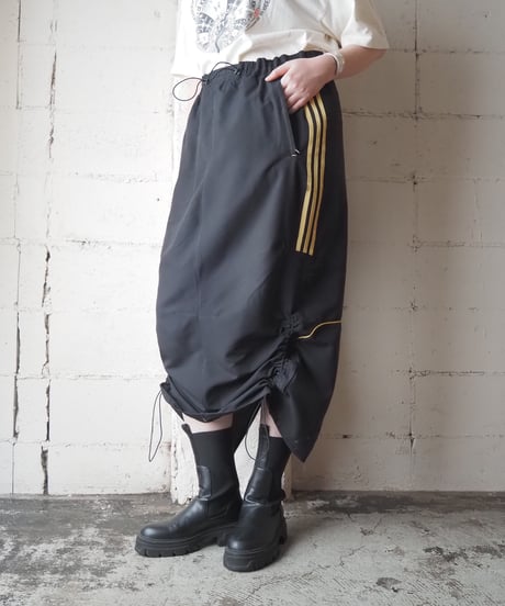 Remake adidas Drawstring Track Skirt BK YE