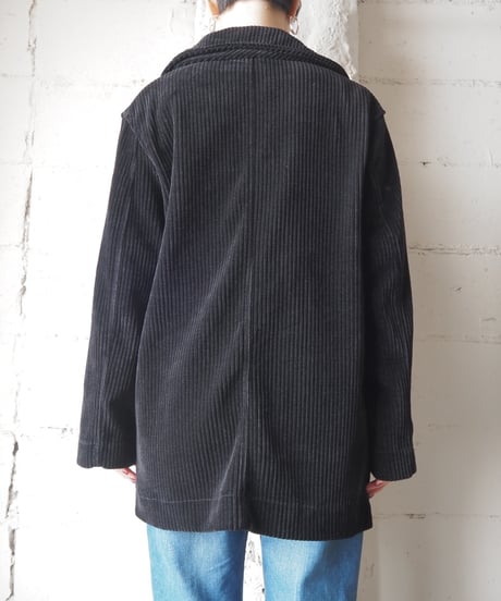 MAX STUDIO Corduroy Double Breasted Jacket BK