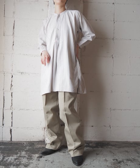 1930-40's Euro Stripe Grandpa Shirt WHPUR