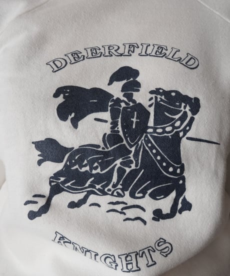 1980's DEERFIELD KNIGHTS Print Sweatshirt WH NV