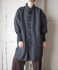REMAKE Knit Cuff Nylon Snap Jacket BK