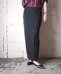 Pencil Easy Wrap Long Skirt BK
