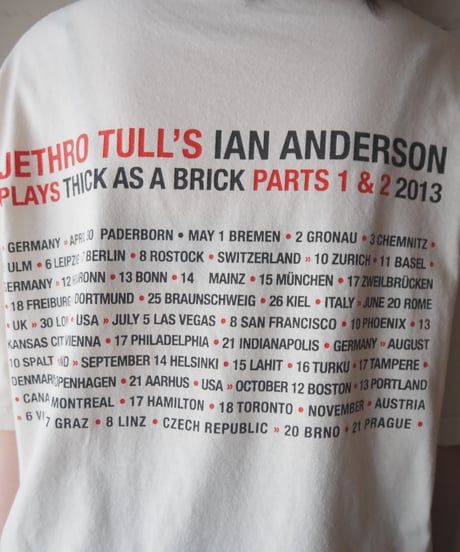 Ian Anderson Plays Jethro Tull "Thick As A Brick" Tour Tee IV BK RE