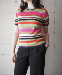 Liz Claiborne Multi Color Stripe Knit PI YGN YE