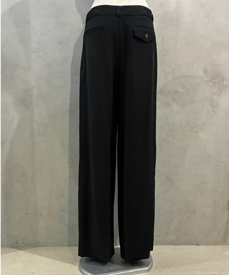 a new day Tuck Wide Rayon Mix Pants BK