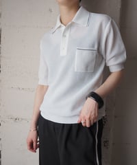 1970's S/S Polo Knit WH