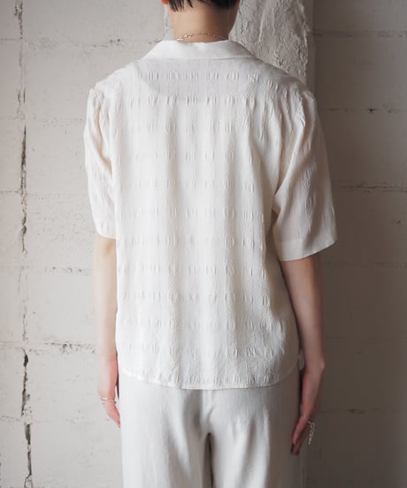1960-70's Embroidery Open Collar Shirt IV
