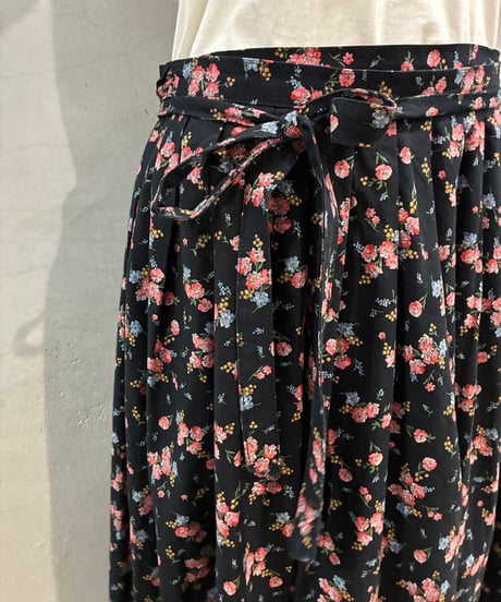 JULIUS LANG Tyrolean Flower Wrap Skirt BK RE