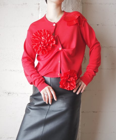 REMAKE Frilled Flower Cardigan RE