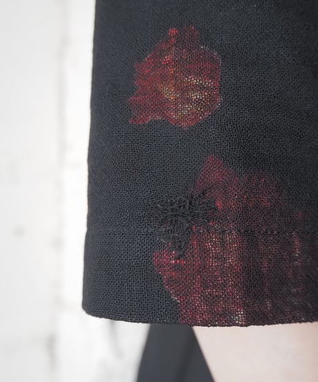 tricot COMME des GARÇONS Flower×Sheer Layered Shirt BK