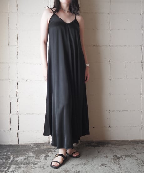 Vneck Satin Camisole Maxi Dress BK