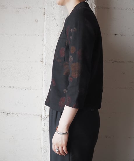 tricot COMME des GARÇONS Flower×Sheer Layered Shirt BK
