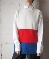 COMME des GARÇONS Tricolor Knit Vest WHREBL