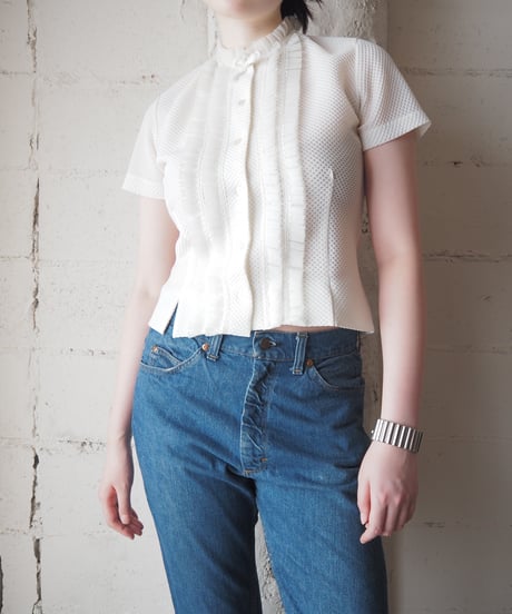 1960's Euro Ruffle Trim Blouse IV