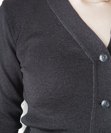 1970's V Neck Cardigan BK