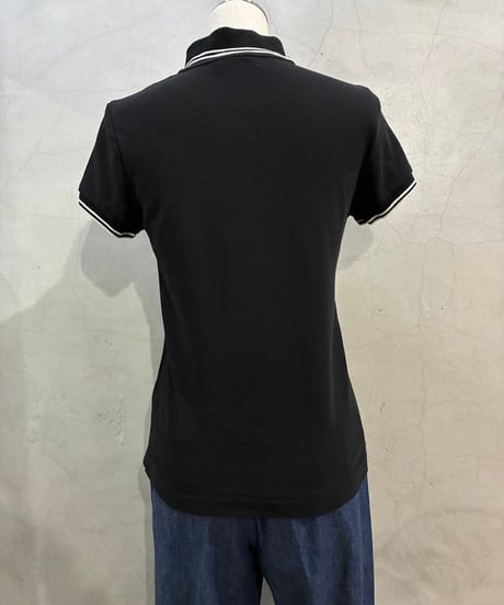 MONCLER Logo Patch Polo Shirt BK WH