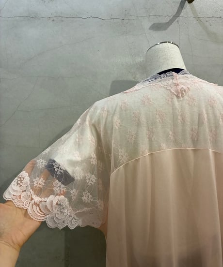 Made in USA Lace Sleeve Satin Robe LPI