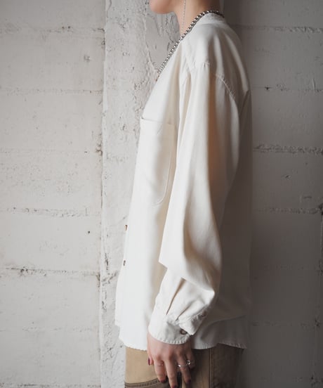 Silk Band Collar Shirt IV