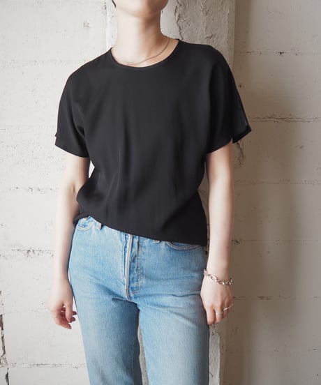 Made in USA Cap Sleeve T-Blouse BK