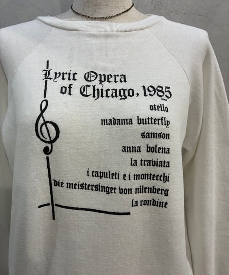 1980's Health Knit "Lyric Opera of Chicago" Print Sweat WH
