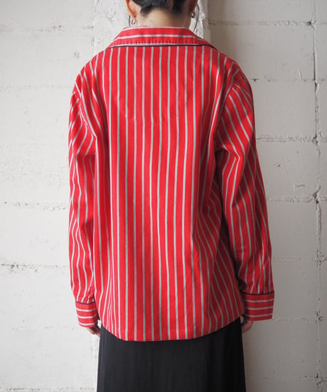 LAUREN RALPH LAUREN Emblem Embroidery Stripe Open Collar Shirt RE