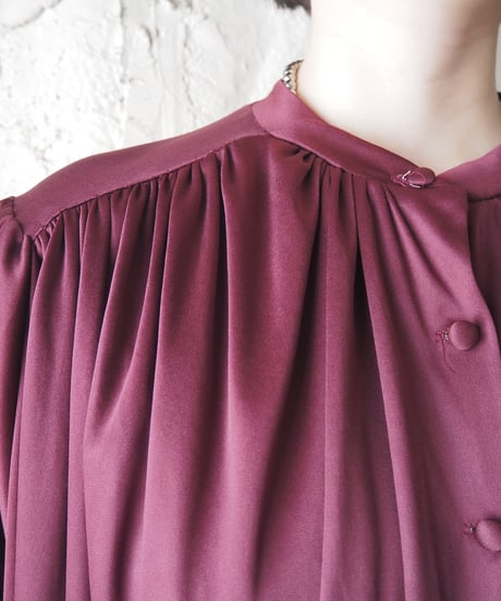 1970's Gather Flared Blouse BUR