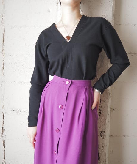 1980's Plantation V Neck Rib Cutsewn Dead Stock BK