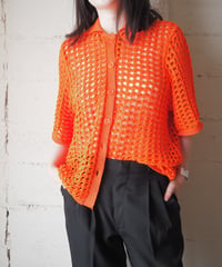 Oversized Mesh Polo Knit OR