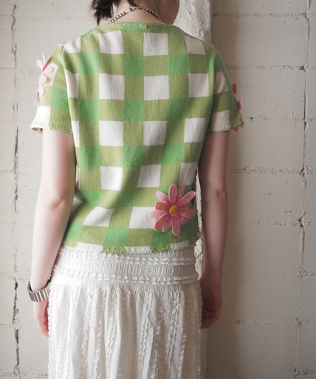 Vintage michael simon 3D Flower Embroidery Sweater LGNPI
