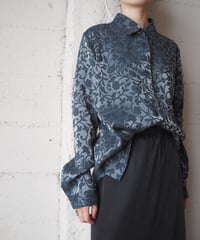 Shadow Pattern Satin Shirt DBL