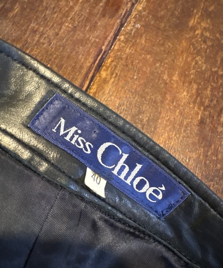 Miss Chloé Leather Tight Skirt BK