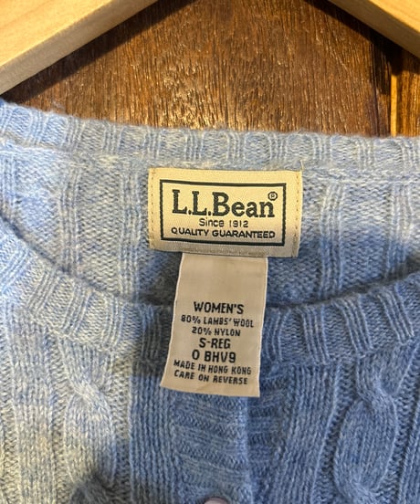 L.L.Bean Cable Crew Neck Cardigan LBL