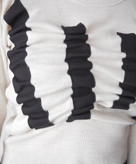 REMAKE Italy Military Tee with Gather Tape IV BK