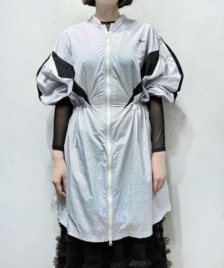 Reebok Tricolor Nylon Long Jacket LPURWHBK