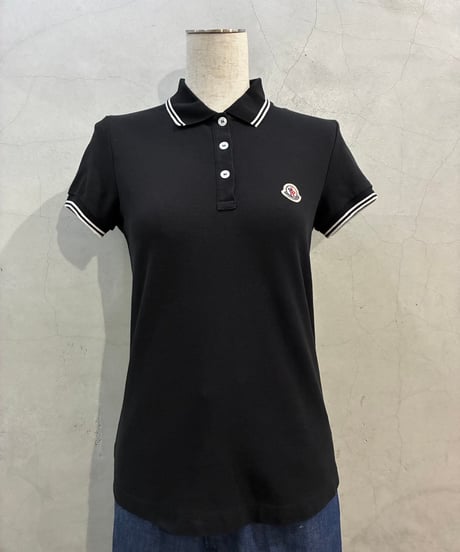 MONCLER Logo Patch Polo Shirt BK WH