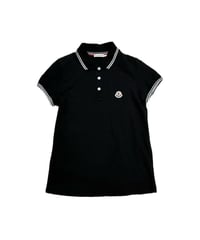 MONCLER Logo Patch Polo Shirt BK WH