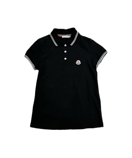 MONCLER Logo Patch Polo Shirt BK WH