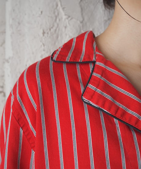 LAUREN RALPH LAUREN Emblem Embroidery Stripe Open Collar Shirt RE