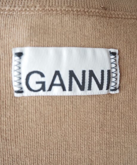 GANNI Volume Sleeve Logo Tag Sweatshirt BE