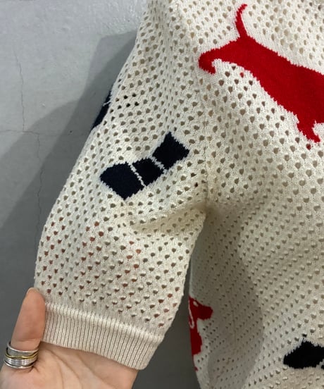 THOM BROWNE Hector S/S Cashmere Knit IV