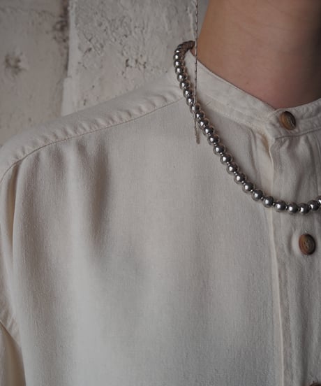 Silk Band Collar Shirt IV
