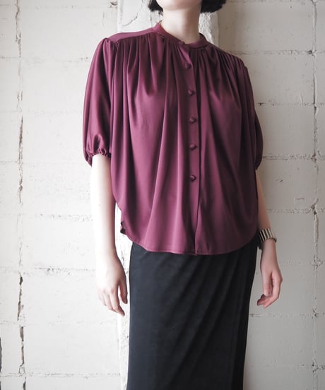 1970's Gather Flared Blouse BUR