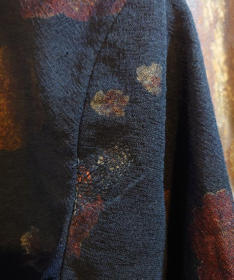 tricot COMME des GARÇONS Flower×Sheer Layered Shirt BK