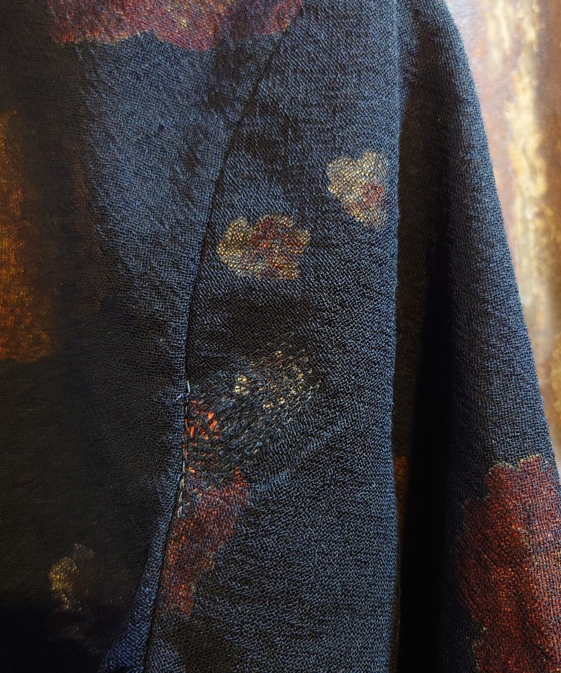 tricot COMME des GARÇONS 縮絨花柄ニット ドッキング tricot COMME des GARÇONS Flower×Sheer Layered S