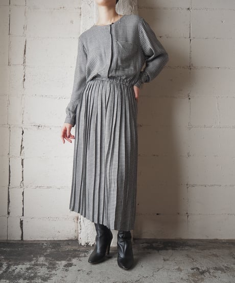 J.G.HOOK Gimgham Check Dress BKWH