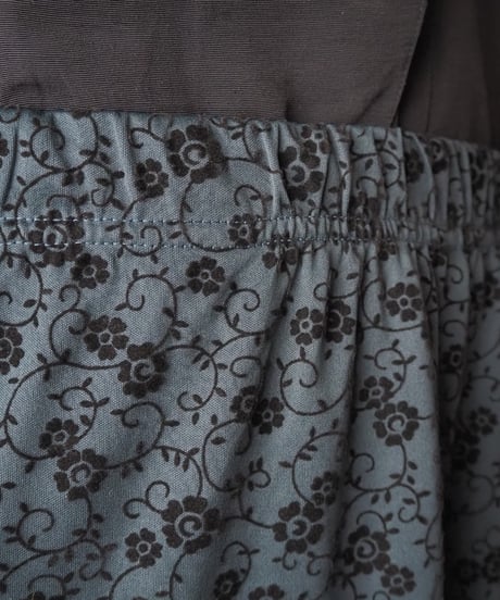 Made in USA Flocked Floral Pattern Long Skirt DGN
